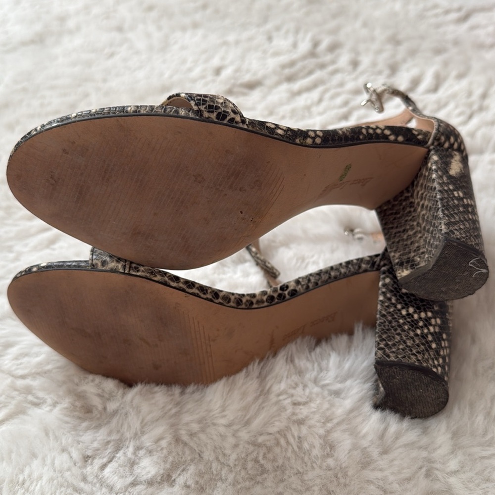 Snake Print Block Heels - image 5